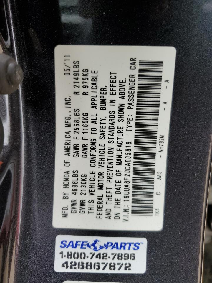 Photo 12 VIN: 19UUA8F20CA005818 - ACURA TL 