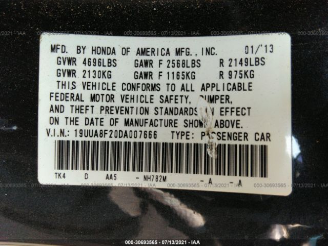 Photo 8 VIN: 19UUA8F20DA007666 - ACURA TL 