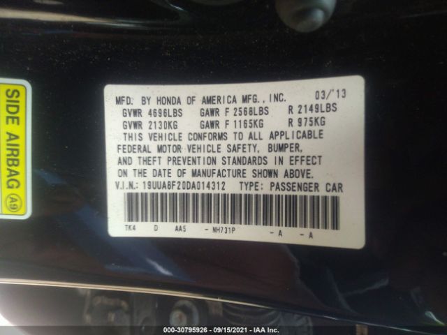 Photo 8 VIN: 19UUA8F20DA014312 - ACURA TL 