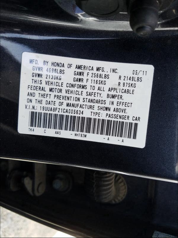 Photo 9 VIN: 19UUA8F21CA005634 - ACURA TL 