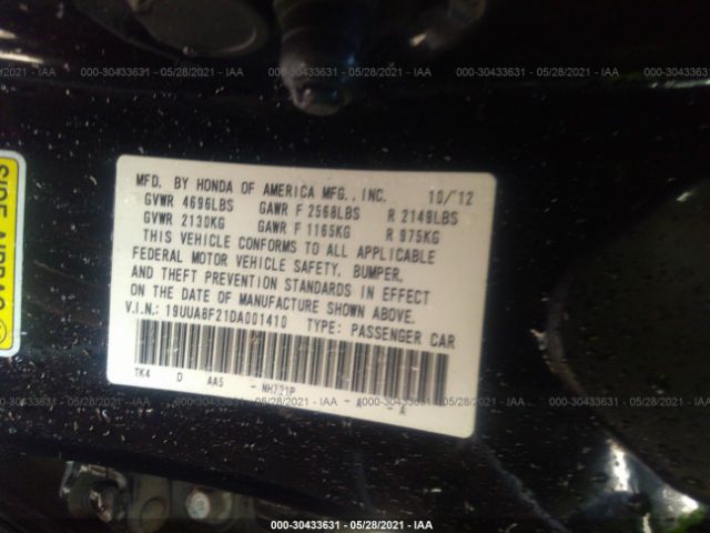 Photo 8 VIN: 19UUA8F21DA001410 - ACURA TL 