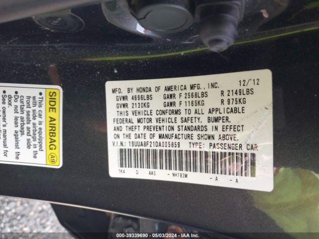 Photo 8 VIN: 19UUA8F21DA005859 - ACURA TL 