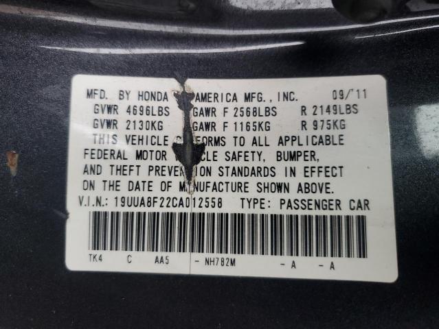 Photo 11 VIN: 19UUA8F22CA012558 - ACURA TL 