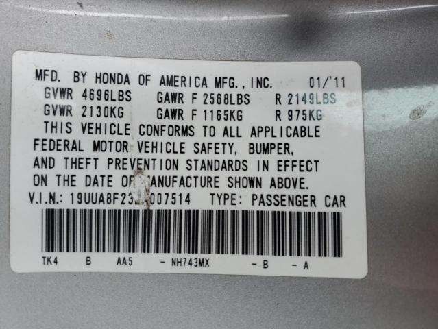 Photo 11 VIN: 19UUA8F23BA007514 - ACURA TL 