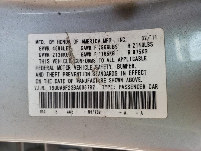 Photo 9 VIN: 19UUA8F23BA008792 - ACURA TL 