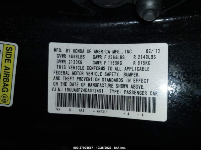 Photo 8 VIN: 19UUA8F24DA012451 - ACURA TL 