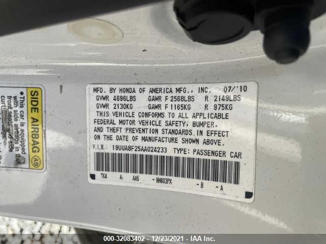 Photo 8 VIN: 19UUA8F25AA024233 - ACURA TL 