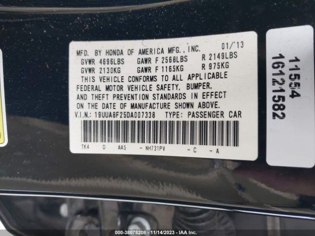 Photo 8 VIN: 19UUA8F25DA007338 - ACURA TL 