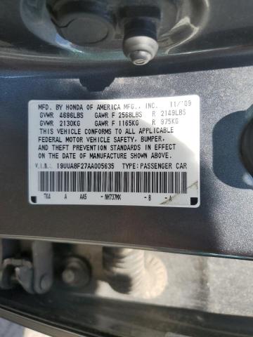 Photo 12 VIN: 19UUA8F27AA005635 - ACURA TL 