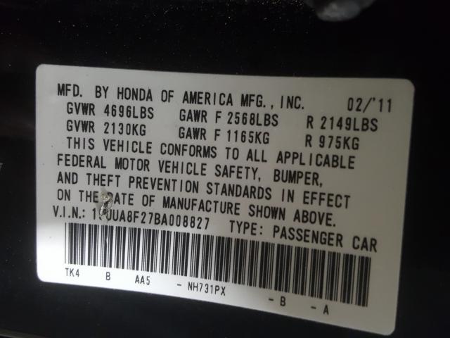 Photo 9 VIN: 19UUA8F27BA008827 - ACURA TL 