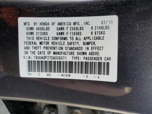 Photo 12 VIN: 19UUA8F27CA008571 - ACURA TL 