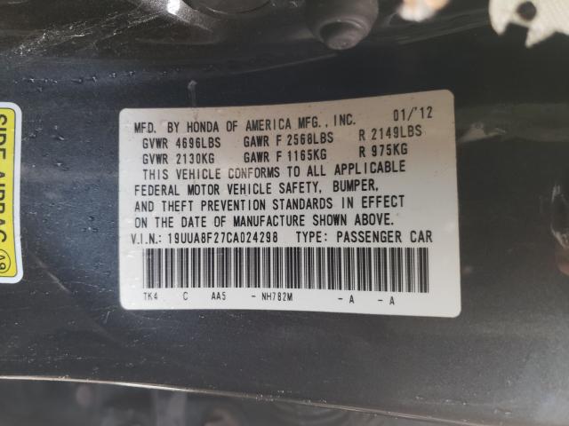 Photo 9 VIN: 19UUA8F27CA024298 - ACURA TL 