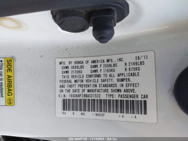 Photo 8 VIN: 19UUA8F28BA001532 - ACURA TL 