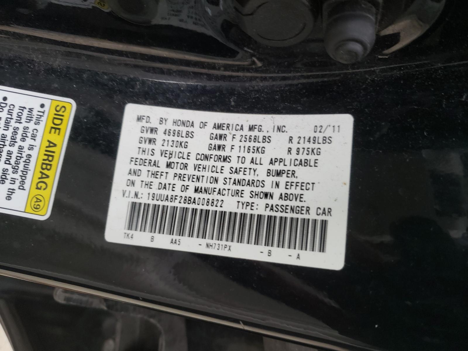 Photo 9 VIN: 19UUA8F28BA008822 - ACURA TL 