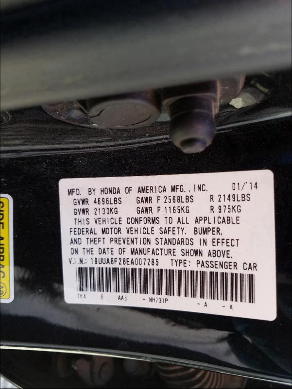 Photo 9 VIN: 19UUA8F28EA007285 - ACURA TL 