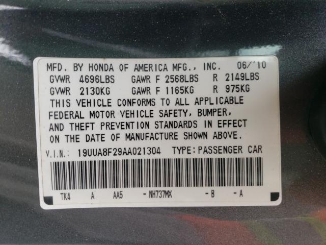 Photo 9 VIN: 19UUA8F29AA021304 - ACURA TL 