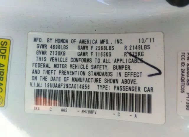 Photo 8 VIN: 19UUA8F29CA014856 - ACURA TL 