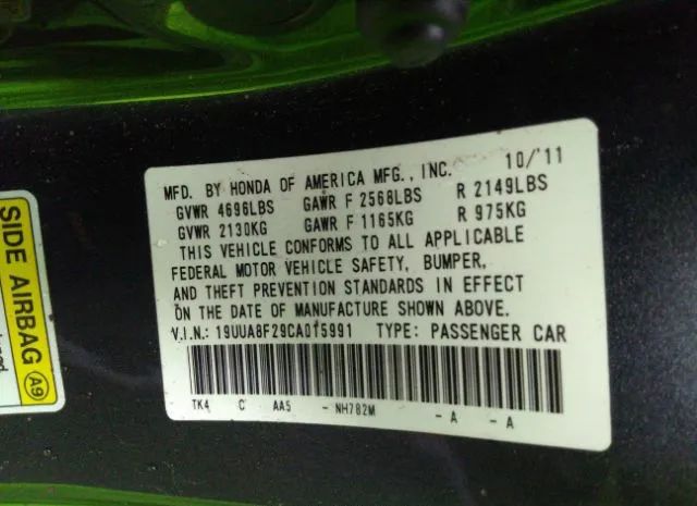 Photo 8 VIN: 19UUA8F29CA015991 - ACURA TL 