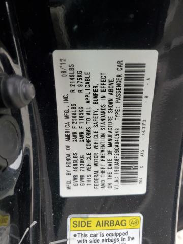 Photo 12 VIN: 19UUA8F29CA040549 - ACURA TL 