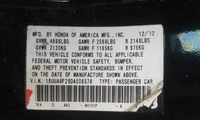 Photo 9 VIN: 19UUA8F29DA006578 - ACURA TL 