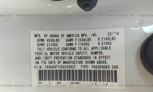 Photo 8 VIN: 19UUA8F31EA008822 - ACURA TL 