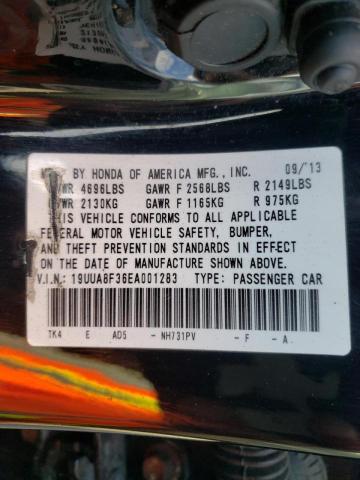 Photo 9 VIN: 19UUA8F36EA001283 - ACURA TL SE 