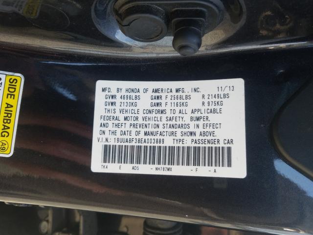 Photo 9 VIN: 19UUA8F38EA003889 - ACURA TL SE 