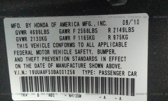 Photo 8 VIN: 19UUA8F50BA001258 - ACURA TL 