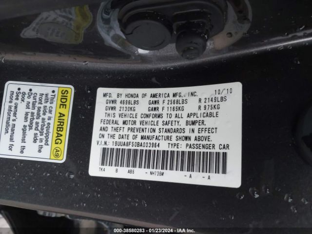 Photo 8 VIN: 19UUA8F50BA003964 - ACURA TL 