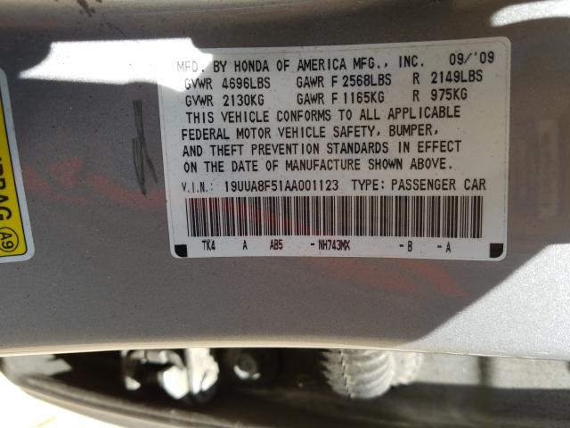 Photo 9 VIN: 19UUA8F51AA001123 - ACURA TL 