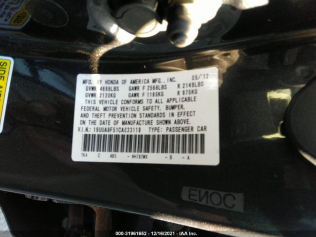 Photo 8 VIN: 19UUA8F51CA033119 - ACURA TL 