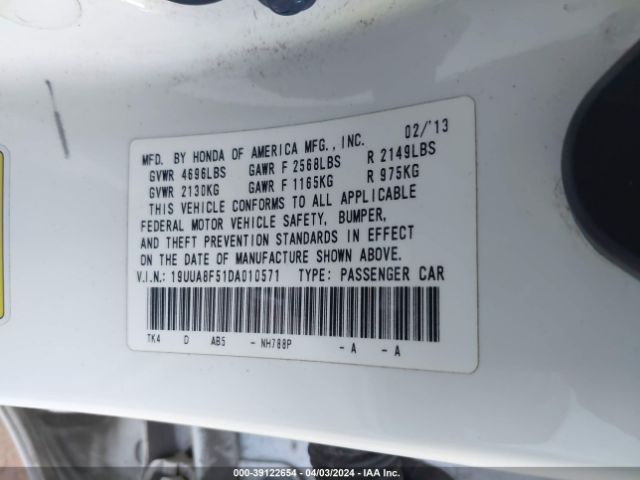 Photo 8 VIN: 19UUA8F51DA010571 - ACURA TL 