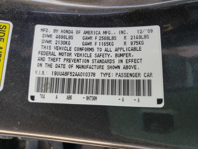 Photo 9 VIN: 19UUA8F52AA010378 - ACURA TL 