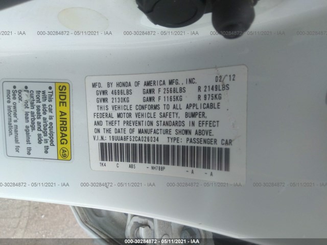 Photo 8 VIN: 19UUA8F52CA026034 - ACURA TL 