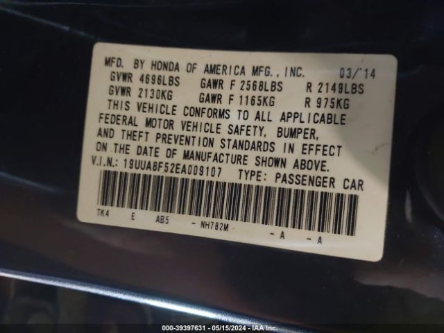 Photo 8 VIN: 19UUA8F52EA009107 - ACURA TL 