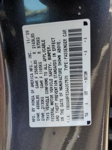 Photo 12 VIN: 19UUA8F53AA007571 - ACURA TL 