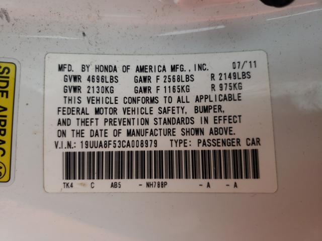 Photo 9 VIN: 19UUA8F53CA008979 - ACURA TL 