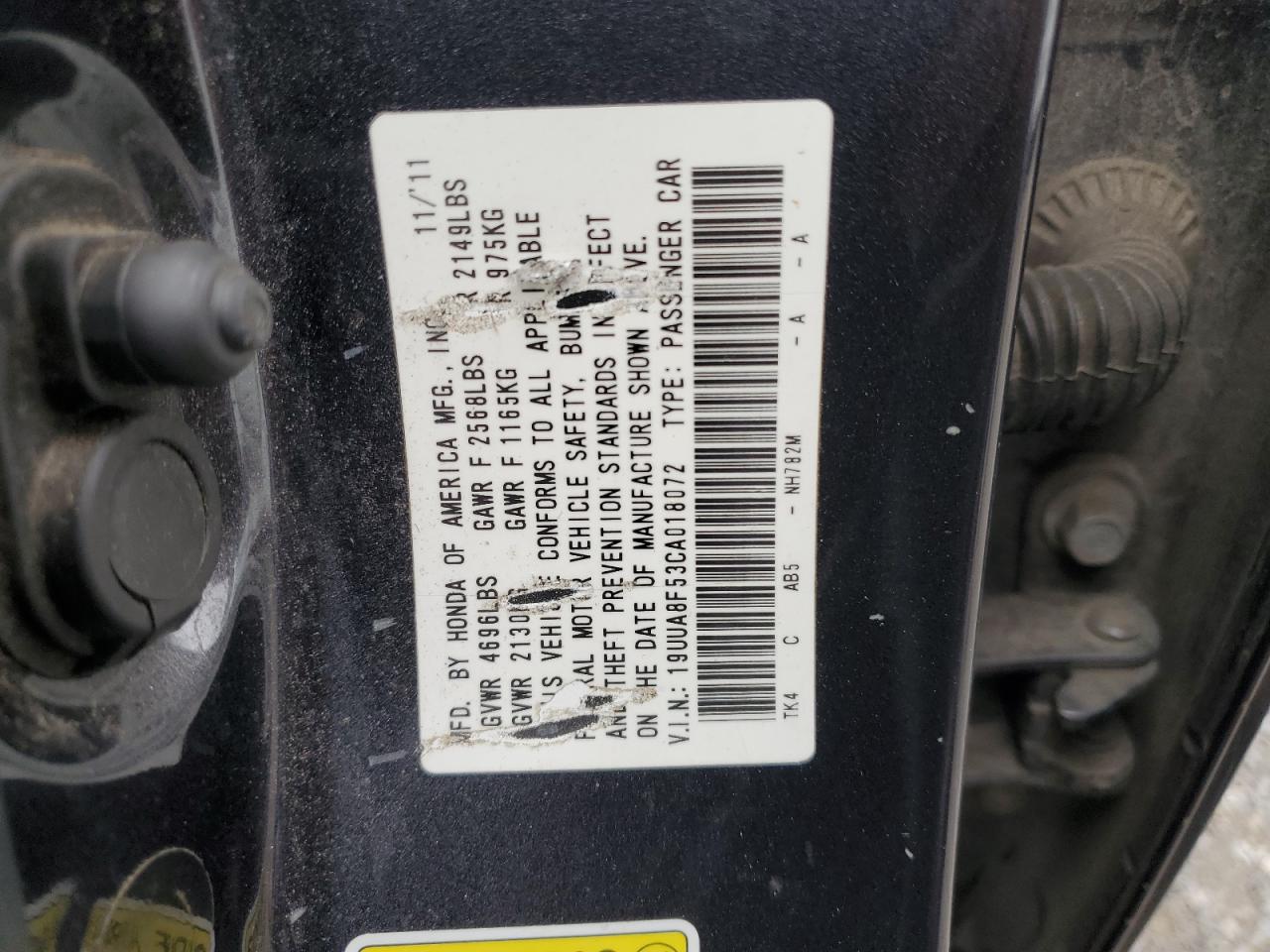 Photo 11 VIN: 19UUA8F53CA018072 - ACURA TL 