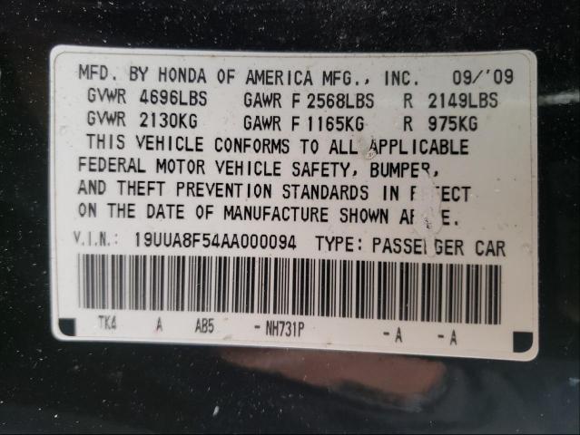 Photo 9 VIN: 19UUA8F54AA000094 - ACURA TL 