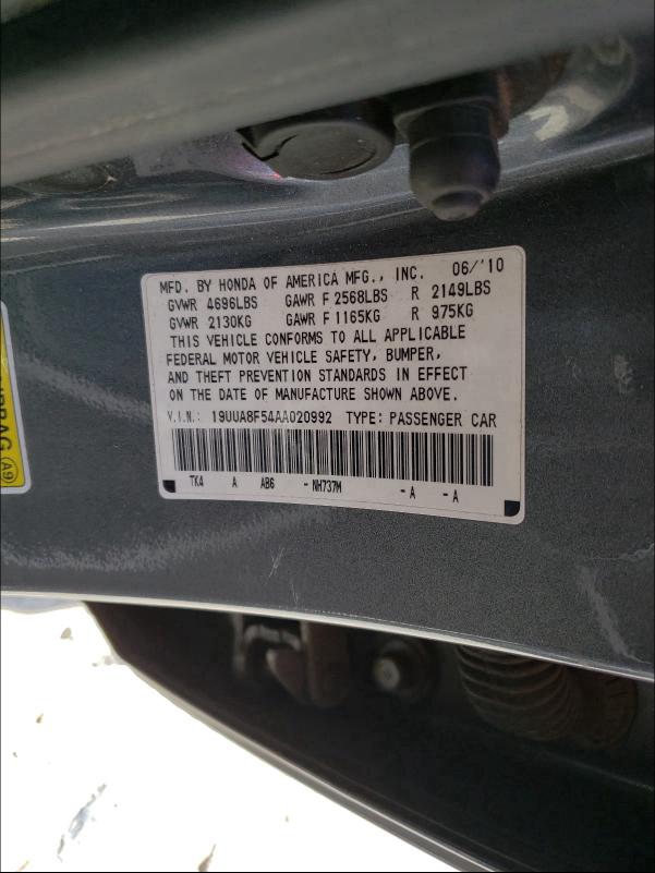 Photo 9 VIN: 19UUA8F54AA020992 - ACURA TL 