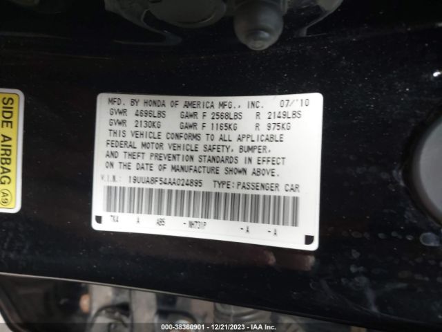 Photo 8 VIN: 19UUA8F54AA024895 - ACURA TL 