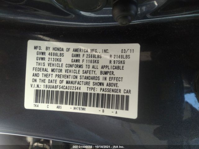 Photo 8 VIN: 19UUA8F54CA002544 - ACURA TL 