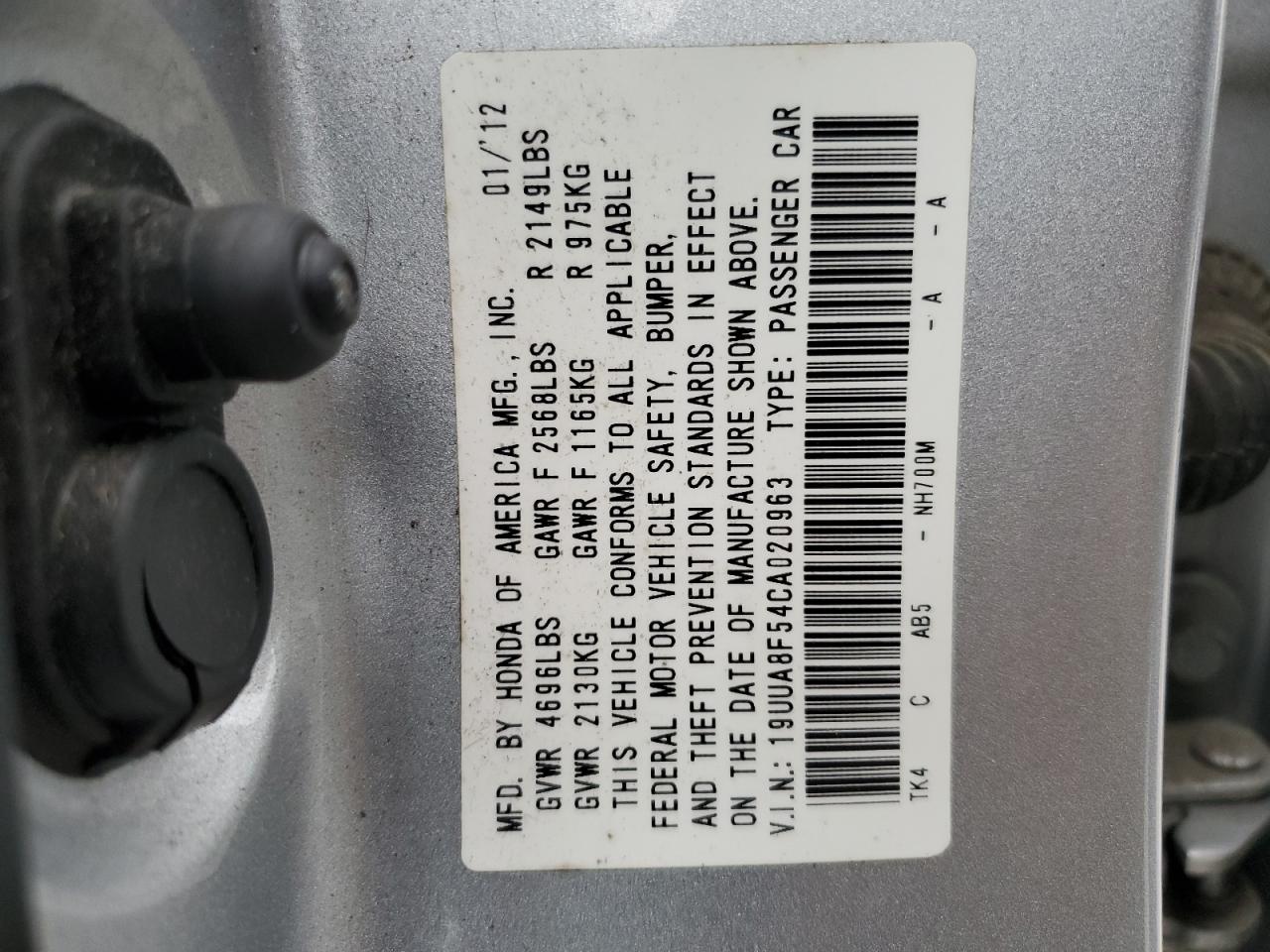 Photo 11 VIN: 19UUA8F54CA020963 - ACURA TL 