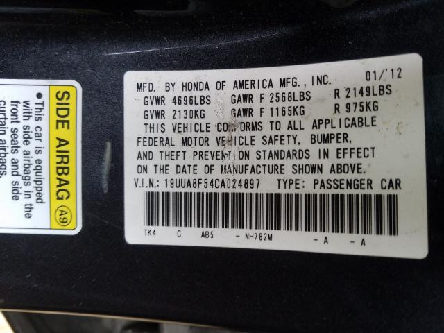 Photo 9 VIN: 19UUA8F54CA024897 - ACURA TL 