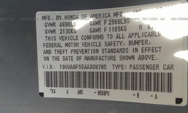 Photo 8 VIN: 19UUA8F55AA008785 - ACURA TL 