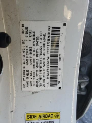 Photo 11 VIN: 19UUA8F55AA020774 - ACURA TL 