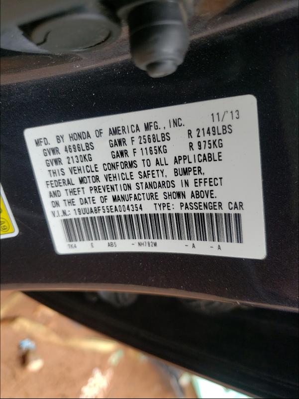 Photo 9 VIN: 19UUA8F55EA004354 - ACURA TL TECH 