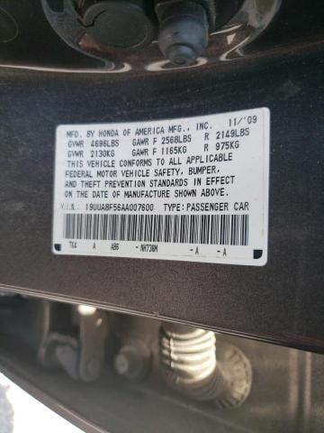 Photo 11 VIN: 19UUA8F56AA007600 - ACURA TL 