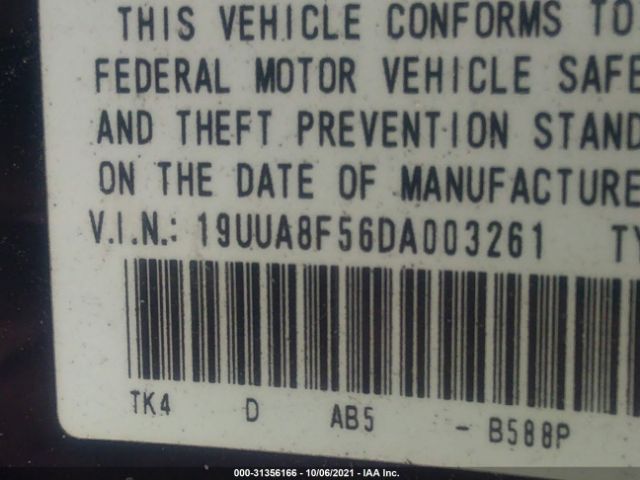 Photo 8 VIN: 19UUA8F56DA003261 - ACURA TL 