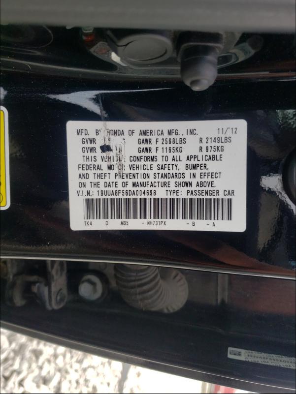 Photo 9 VIN: 19UUA8F56DA004698 - ACURA TL TECH 